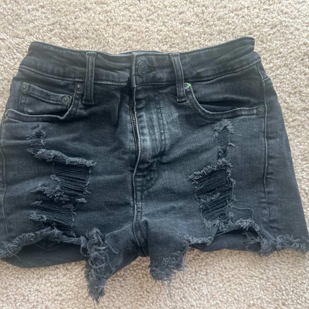 Vintage High Rise Shorty Black Shorts